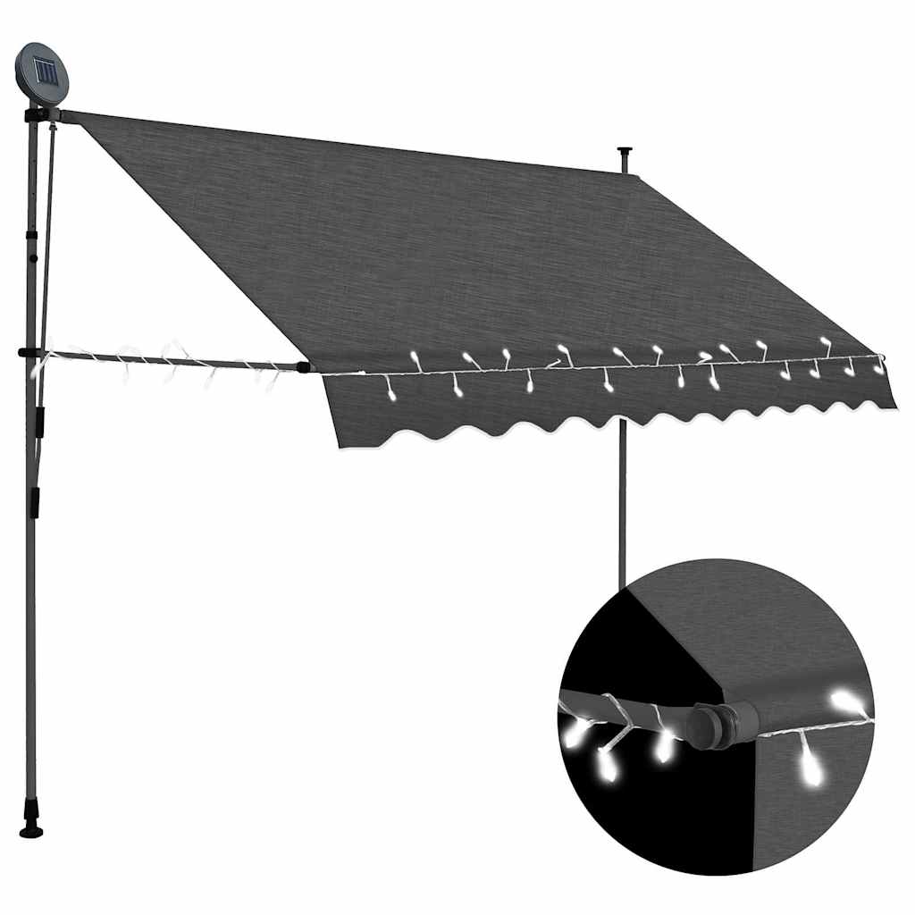 8719883761848_a_en_hd_1 vidaXL Manual Retractable Awning with LED 250 cm Anthracite - Image 1