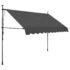 vidaXL Manual Retractable Awning with LED 250 cm Anthracite - Image 2