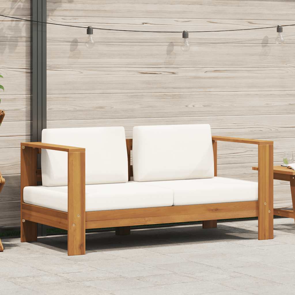 8719883762470_m_en_hd_1 vidaXL Garden Sofa with Cushion 140 cm Solid Acacia Wood Cream White - Image 1