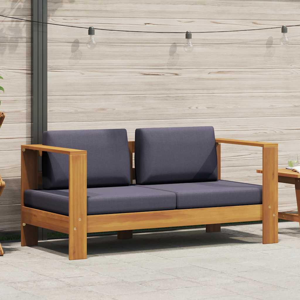8719883762500_m_en_hd_1 vidaXL Garden Sofa Bench with Cushions 140 cm Solid Acacia Wood Grey - Image 1