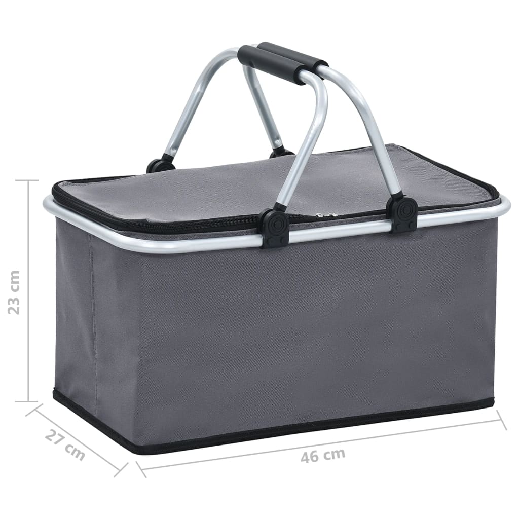 8719883762814_g_en_hd_8 vidaXL Foldable Cool Bag Grey 46x27x23 cm Aluminium - Image 9