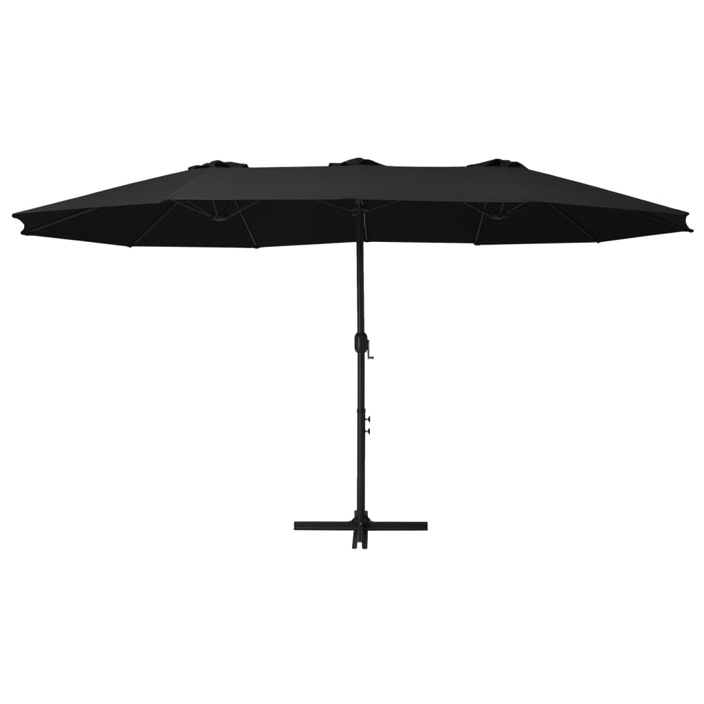 8719883763101_g_en_hd_1 vidaXL Garden Parasol with Aluminium Pole 460x270 cm Black - Image 2
