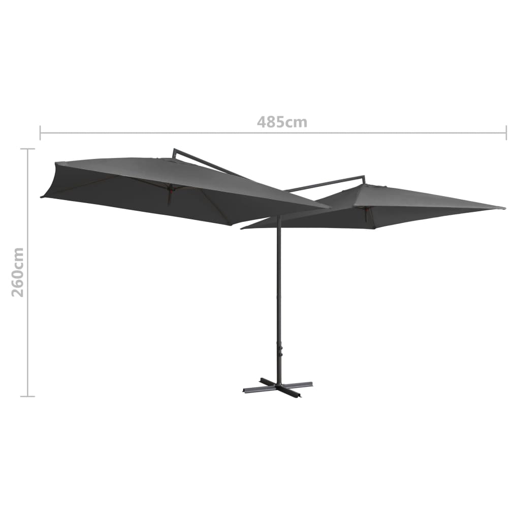 8719883763309_g_en_hd_5 vidaXL Double Parasol with Steel Pole 250x250 cm Anthracite - Image 6