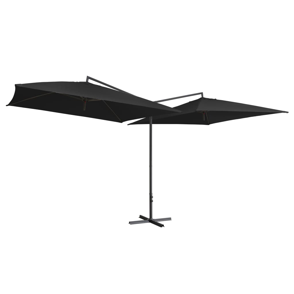 8719883763347_g_en_hd_1 vidaXL Double Parasol with Steel Pole 250x250 cm Black - Image 2