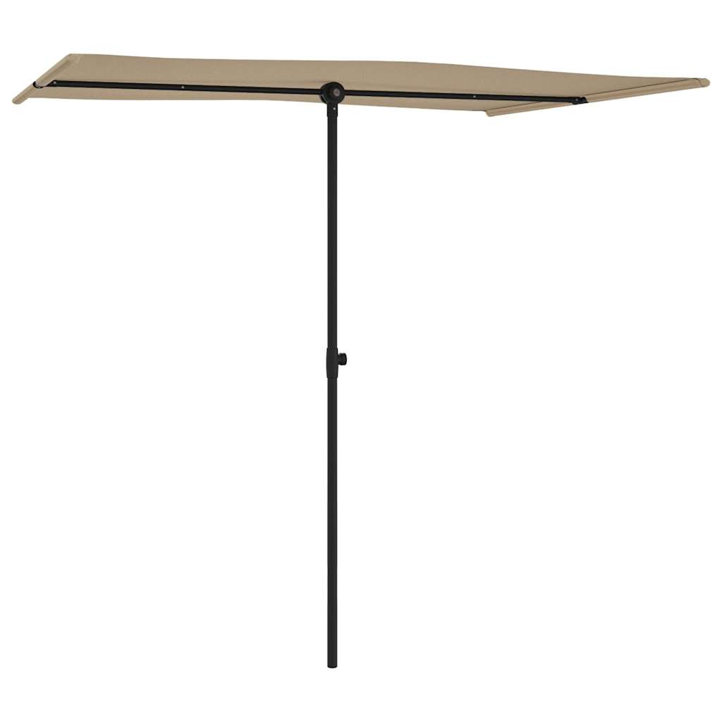8719883763477_g_en_hd_1 vidaXL Garden Parasol with Aluminium Pole 2x1.5 m Taupe - Image 3