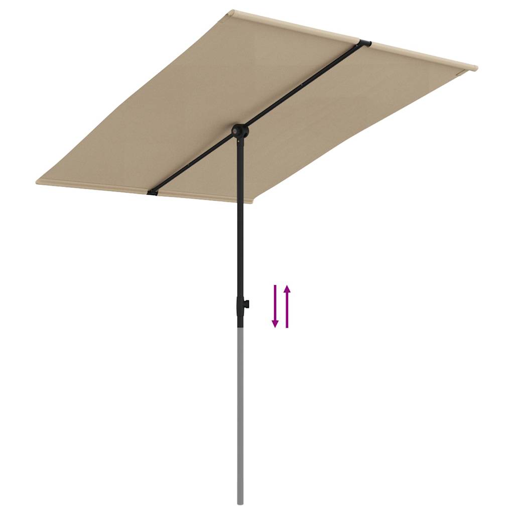 8719883763477_g_en_hd_5 vidaXL Garden Parasol with Aluminium Pole 2x1.5 m Taupe - Image 7