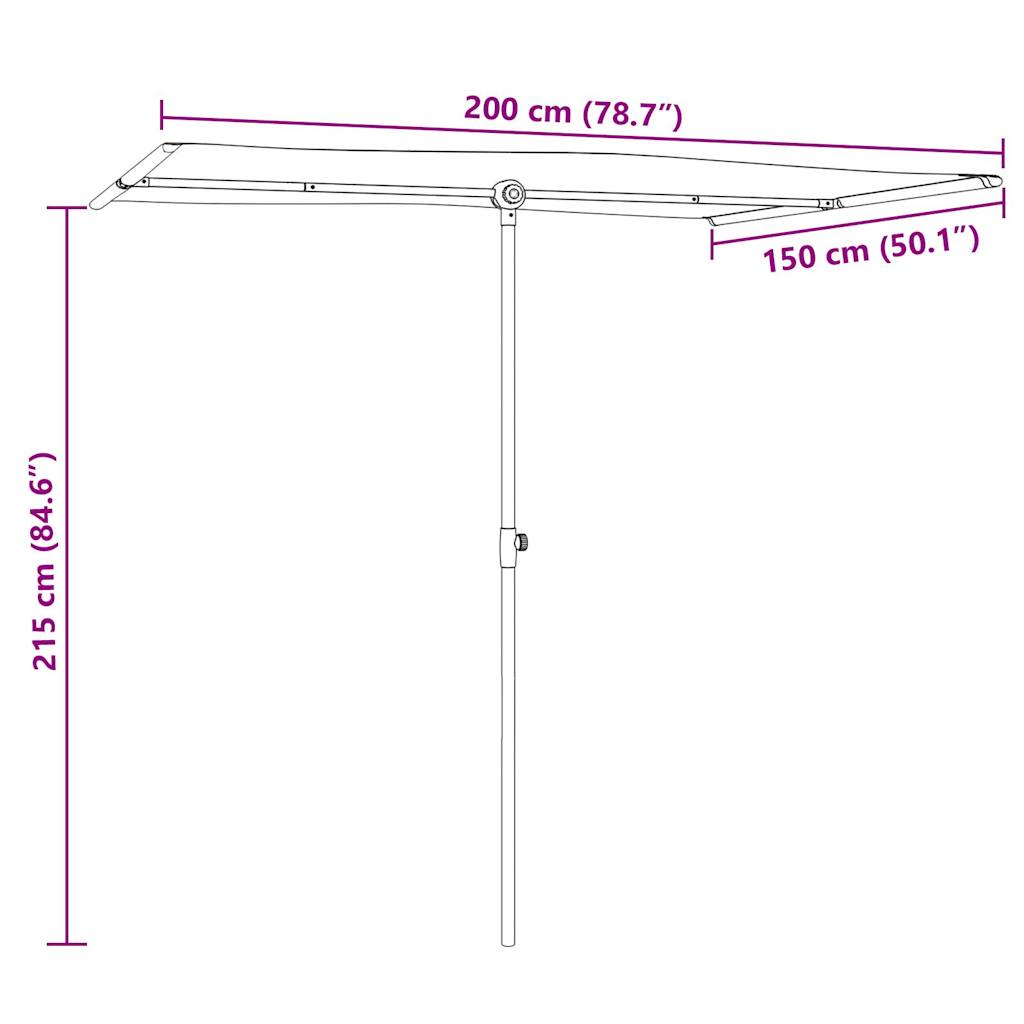 8719883763477_g_en_hd_9 vidaXL Garden Parasol with Aluminium Pole 2x1.5 m Taupe - Image 11