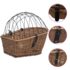 vidaXL Bike Rear Basket with Cover 55x31x36 cm Natural Willow - Image 2