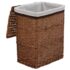 vidaXL Laundry Basket Brown Willow - Image 5