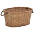 vidaXL Firewood Basket with Carrying Handles 56x40x28 cm Natural Willow
