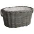 vidaXL Firewood Basket with Carrying Handles 59x42x28 cm Grey Willow