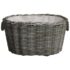vidaXL Firewood Basket with Carrying Handles 59x42x28 cm Grey Willow - Image 2