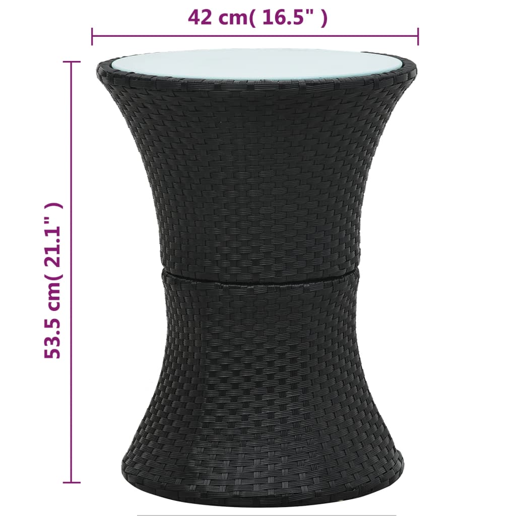 8719883765440_g_en_hd_3 vidaXL Garden Side Table Drum Shape Black Poly Rattan - Image 4