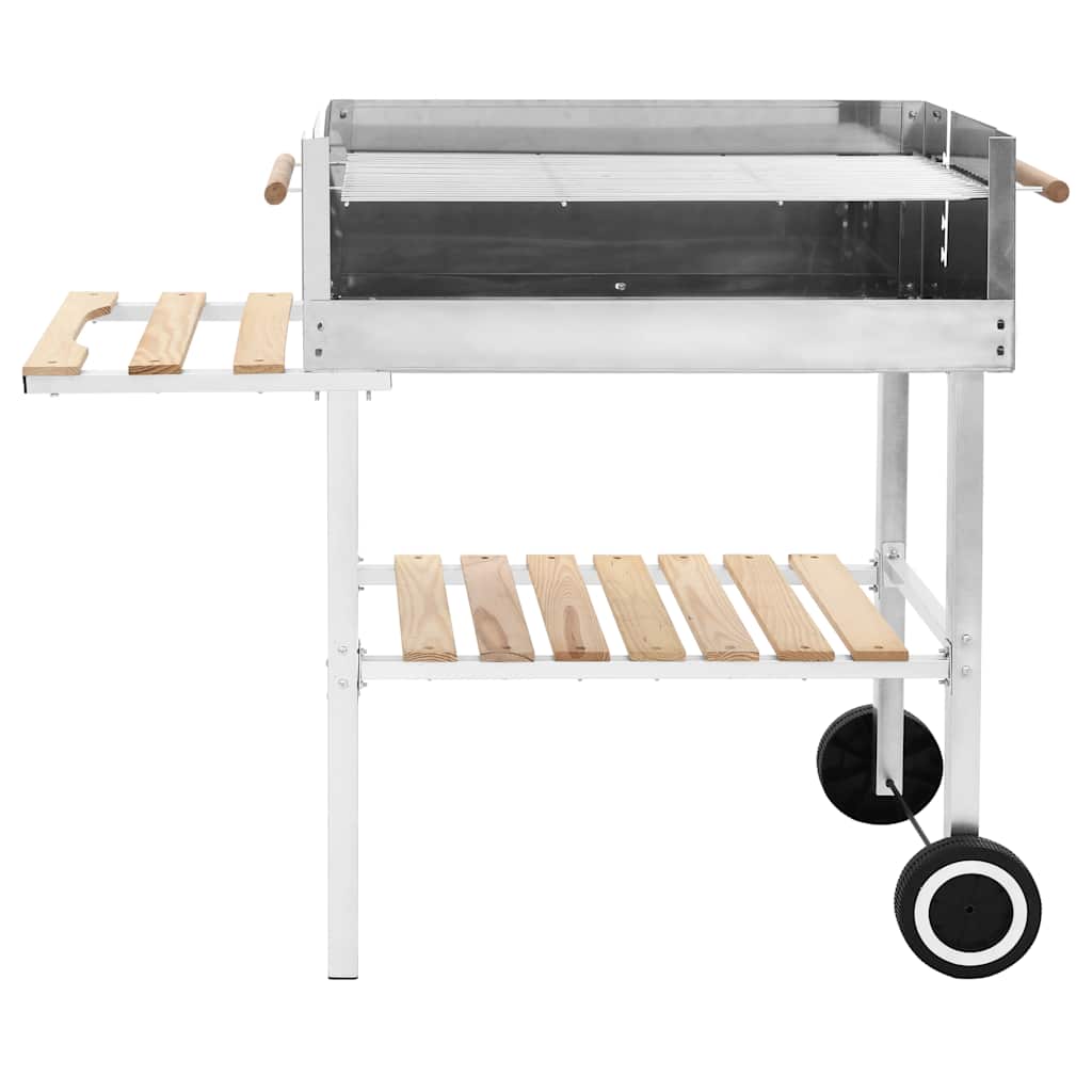 8719883765600_g_en_hd_1 vidaXL XXL Trolley Charcoal BBQ Grill Stainless Steel with 2 Shelves - Image 2