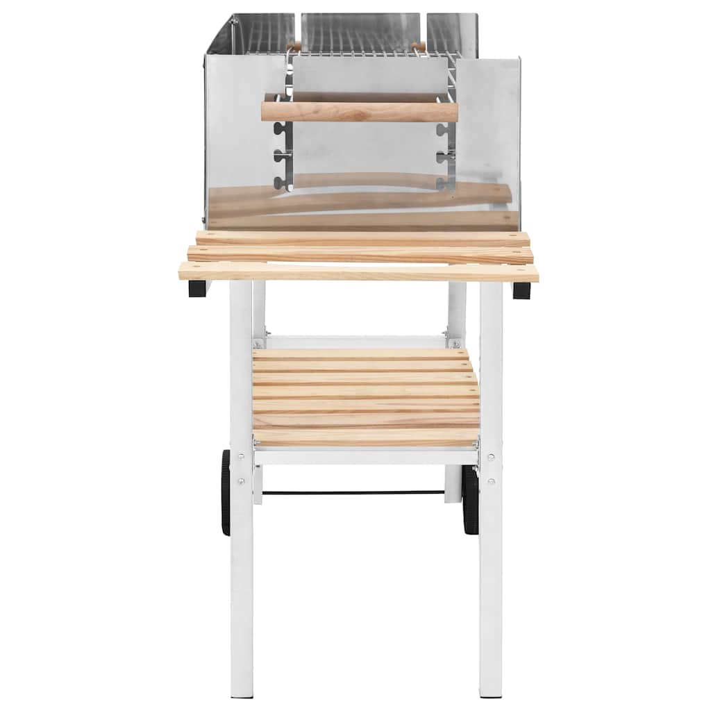 8719883765600_g_en_hd_2 vidaXL XXL Trolley Charcoal BBQ Grill Stainless Steel with 2 Shelves - Image 3
