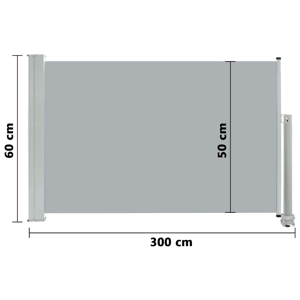 8719883765914_g_en_hd_7 vidaXL Patio Retractable Side Awning 60x300 cm Grey - Image 9