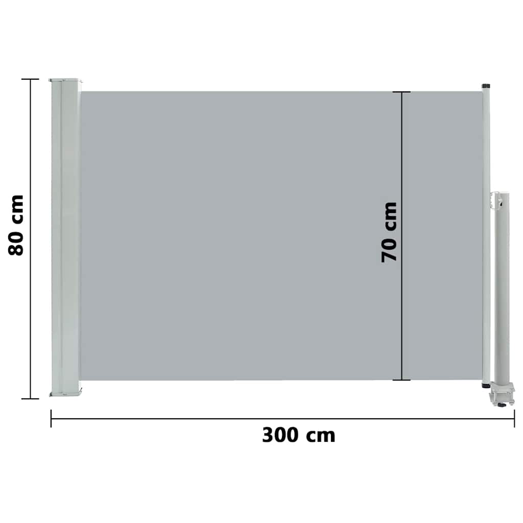 8719883765976_g_en_hd_7 vidaXL Patio Retractable Side Awning 80x300 cm Grey - Image 9