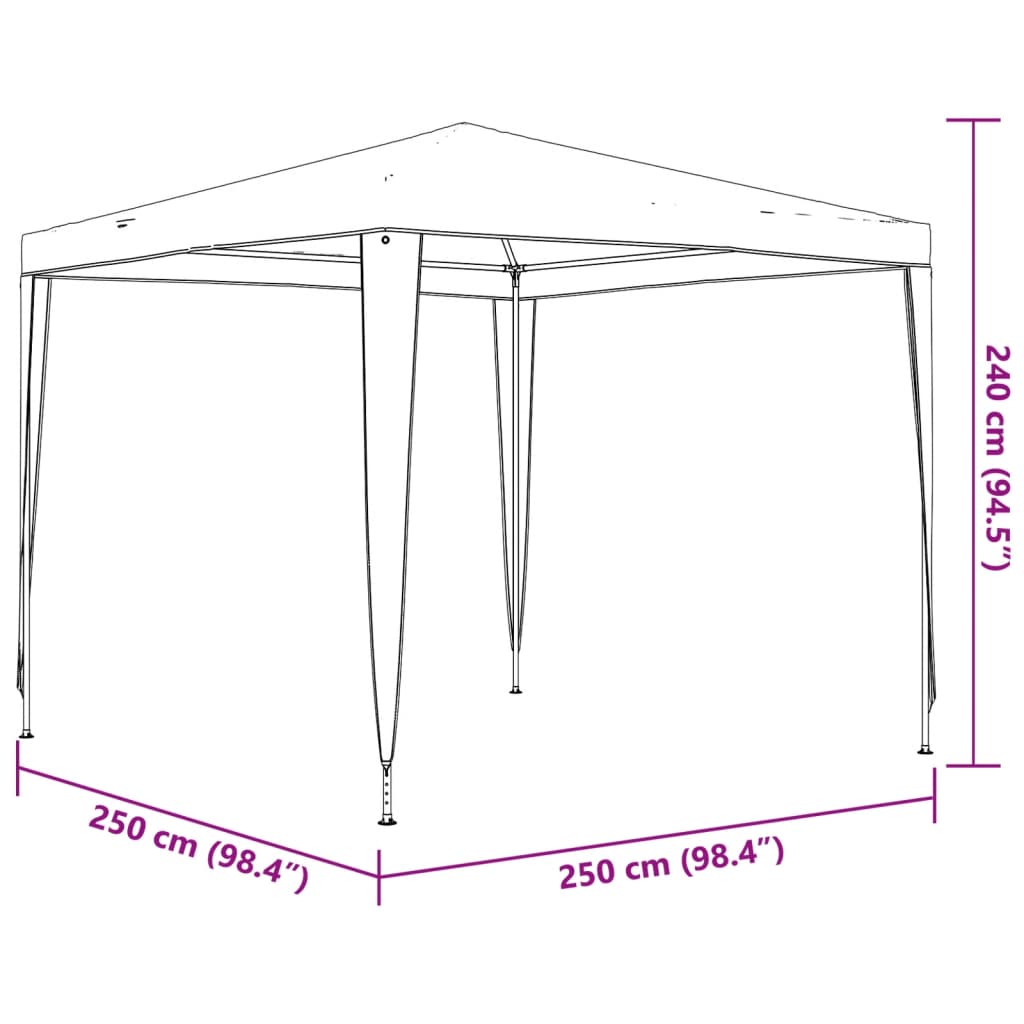 8719883767406_g_en_hd_6 vidaXL Party Tent 2.5x2.5 m White - Image 8