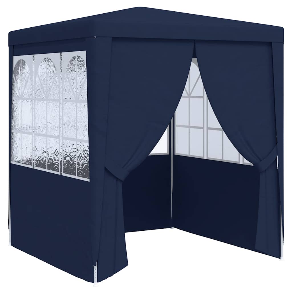 8719883767628_a_en_hd_1 vidaXL Professional Party Tent with Side Walls 2.5x2.5 m Blue 90 g/m² - Image 2