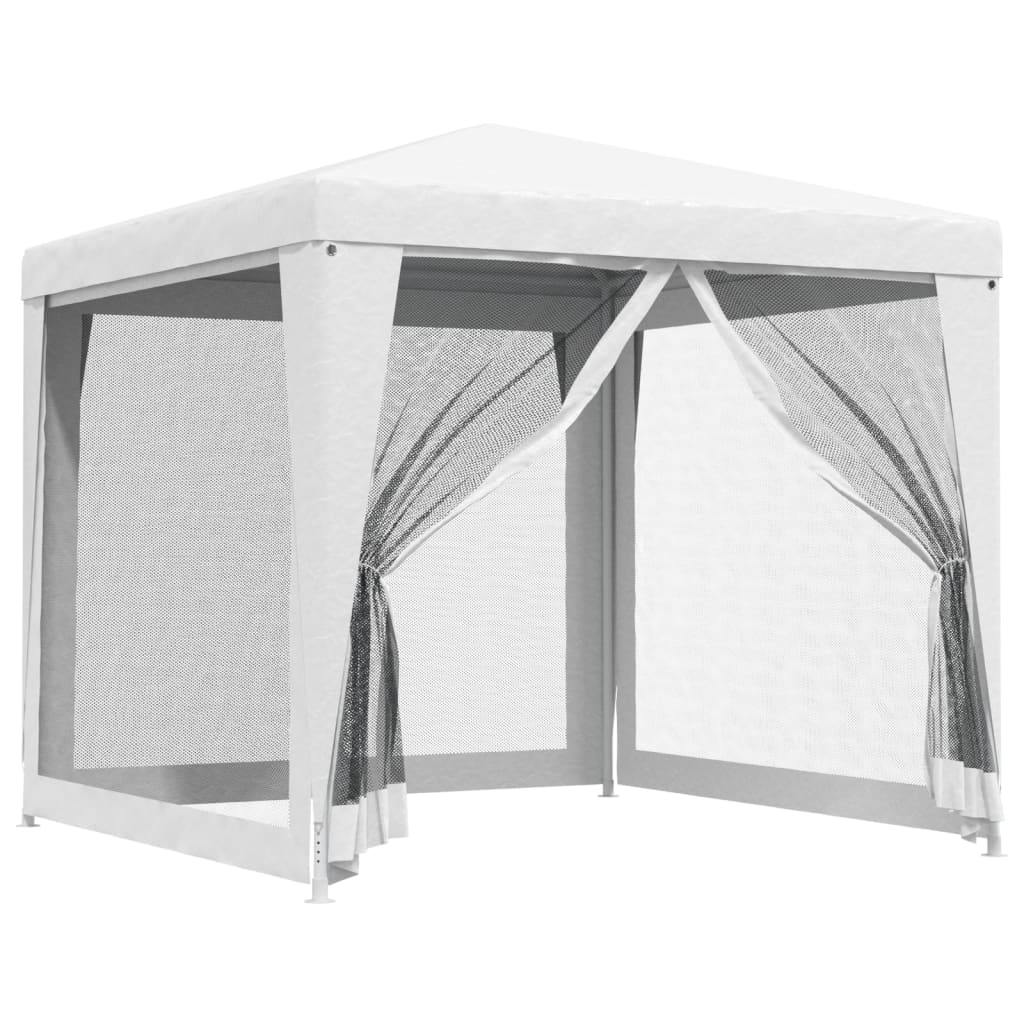8719883767642_a_en_hd_1 vidaXL Party Tent with 4 Mesh Sidewalls 2.5x2.5 m White - Image 2