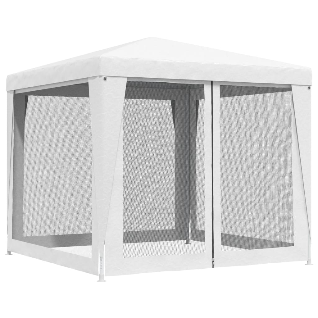 8719883767642_g_en_hd_2 vidaXL Party Tent with 4 Mesh Sidewalls 2.5x2.5 m White - Image 4