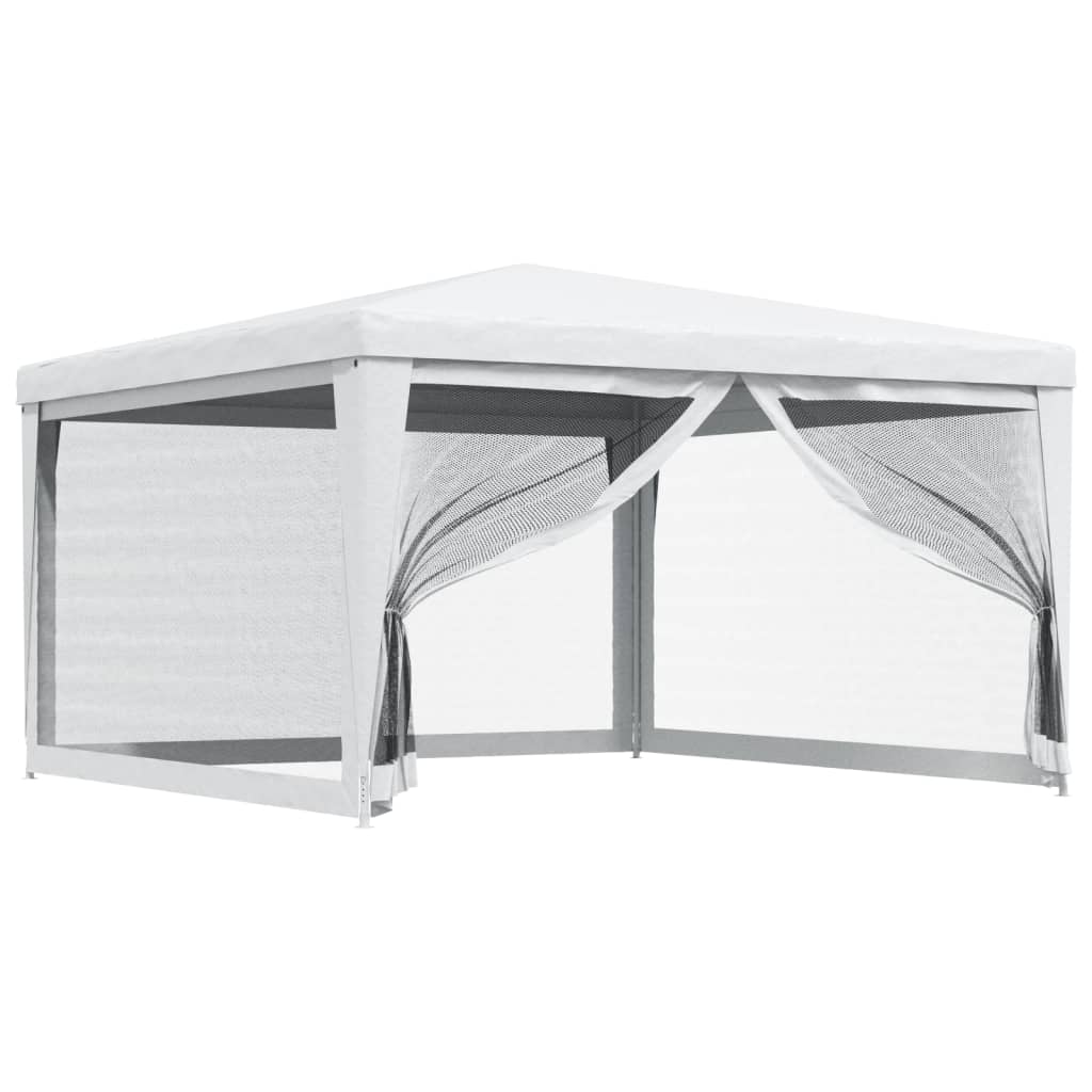 8719883767659_a_en_hd_1 vidaXL Party Tent with 4 Mesh Sidewalls 4x4 m White - Image 2