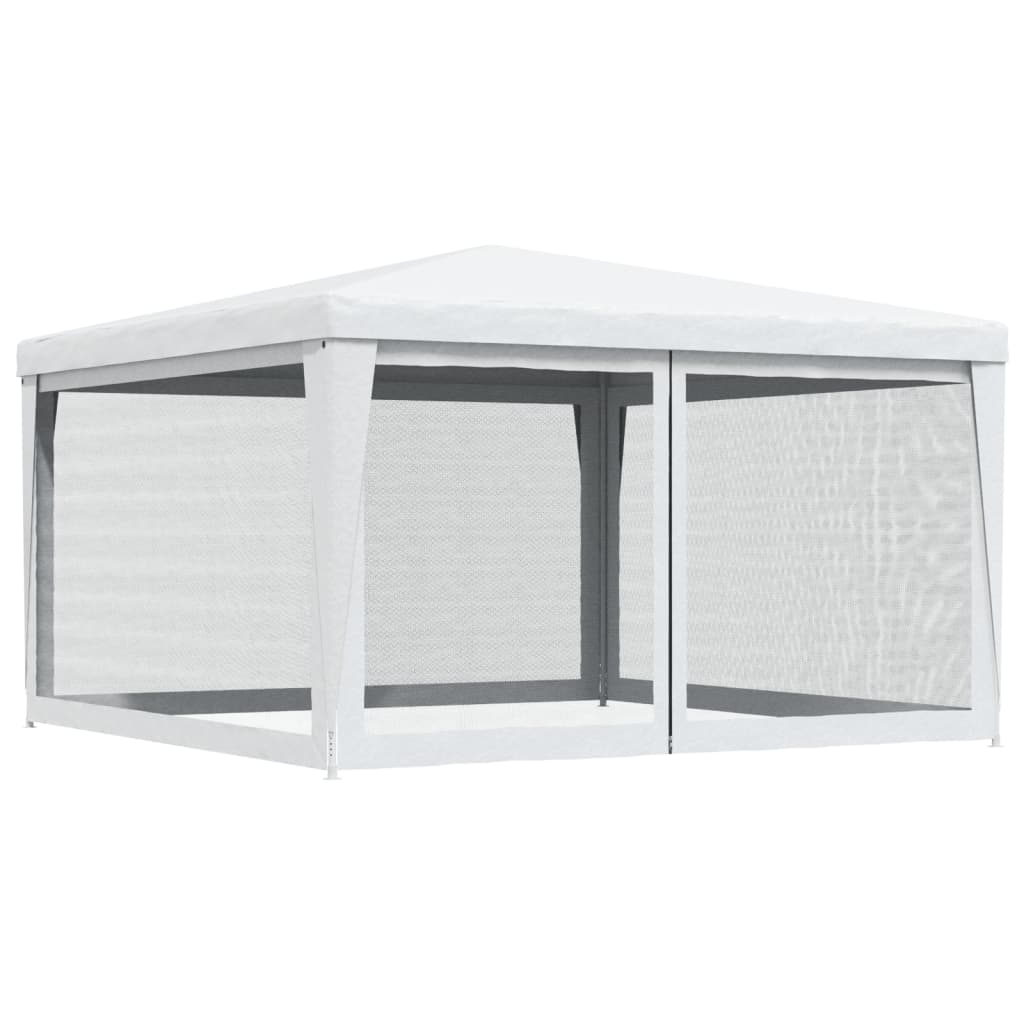 8719883767659_g_en_hd_3 vidaXL Party Tent with 4 Mesh Sidewalls 4x4 m White - Image 5