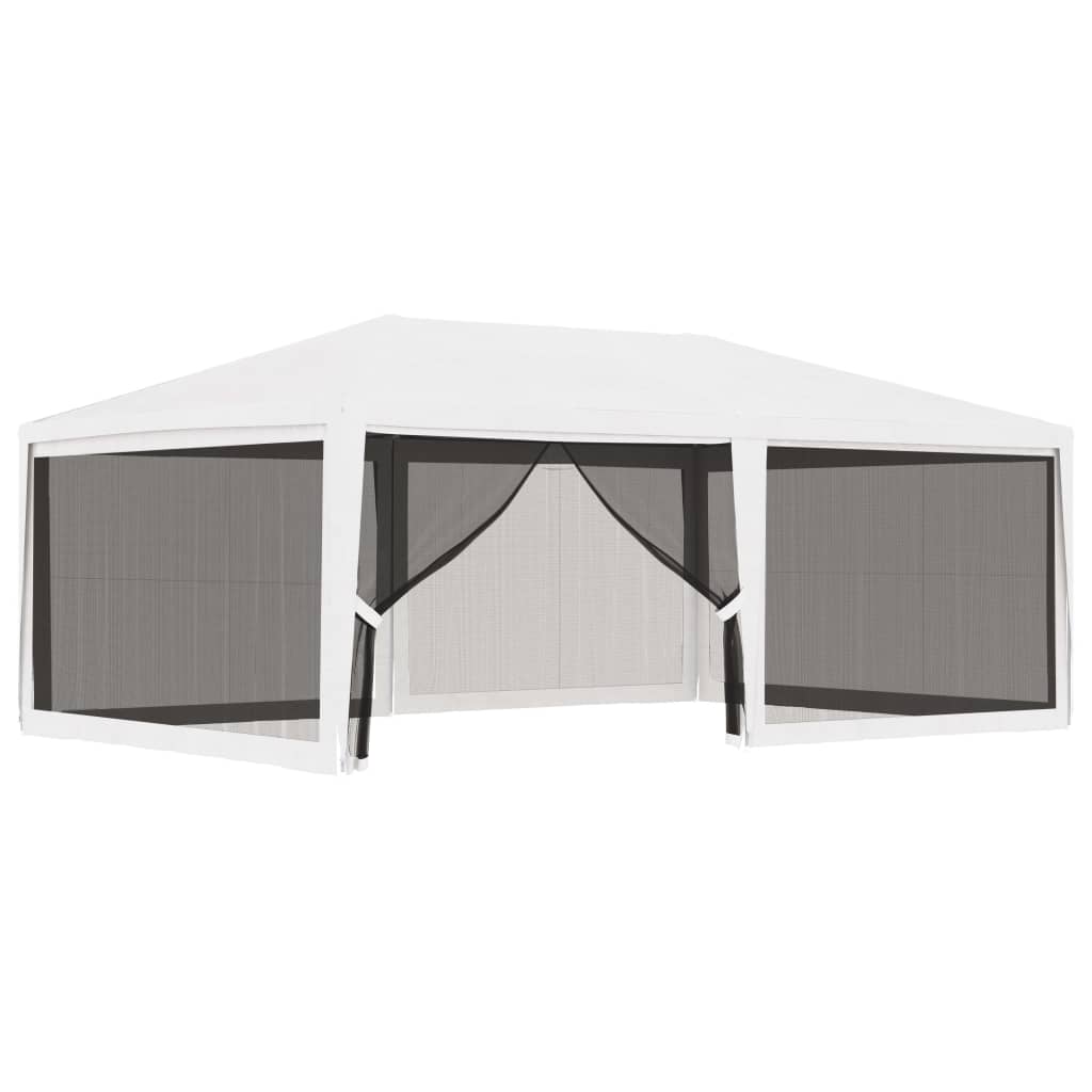 8719883767666_g_en_hd_1 vidaXL Party Tent with 4 Mesh Sidewalls 4x6 m White - Image 2