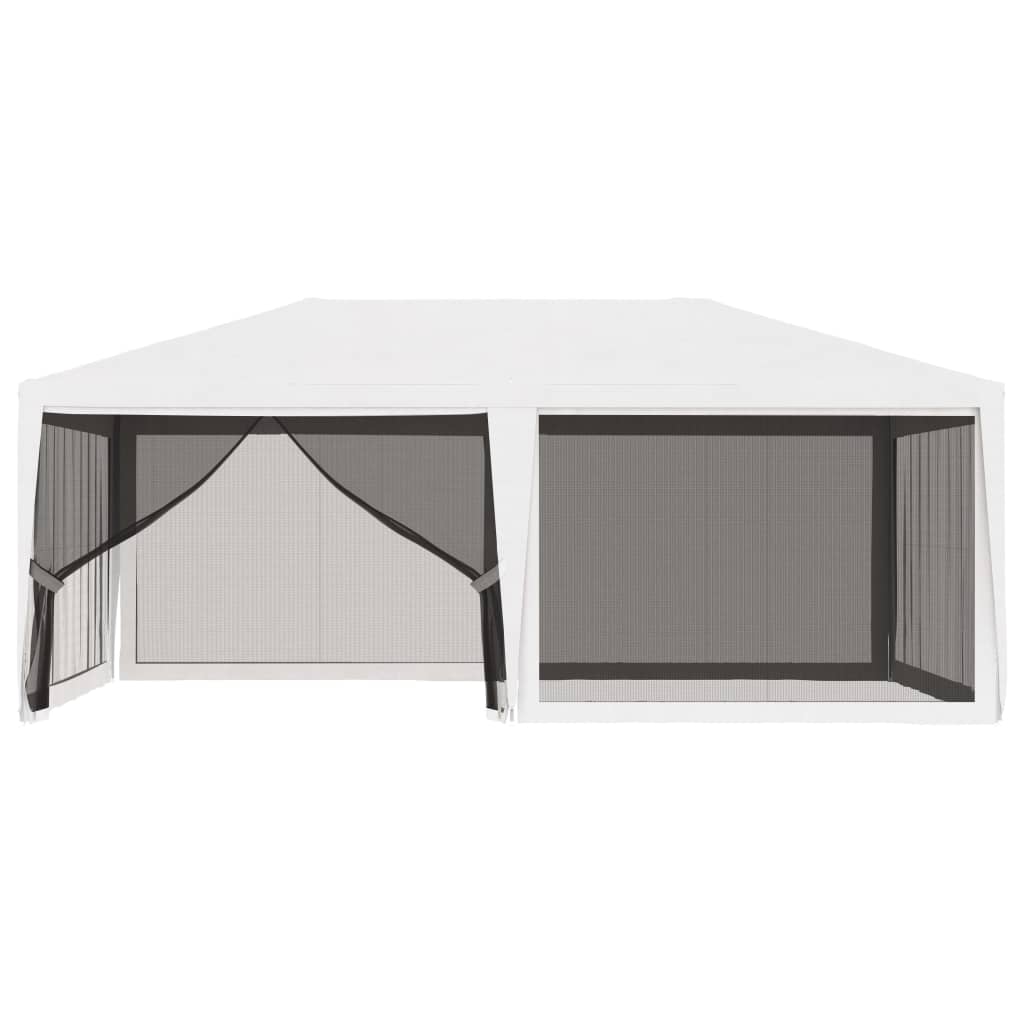 8719883767666_g_en_hd_2 vidaXL Party Tent with 4 Mesh Sidewalls 4x6 m White - Image 3