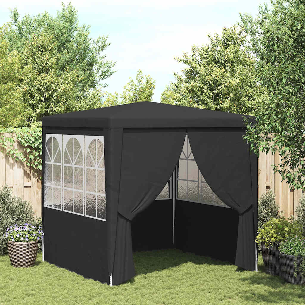 8719883767741_g_en_hd_1 vidaXL Professional Party Tent with Side Walls 2x2 m Anthracite 90 g/m² - Image 2