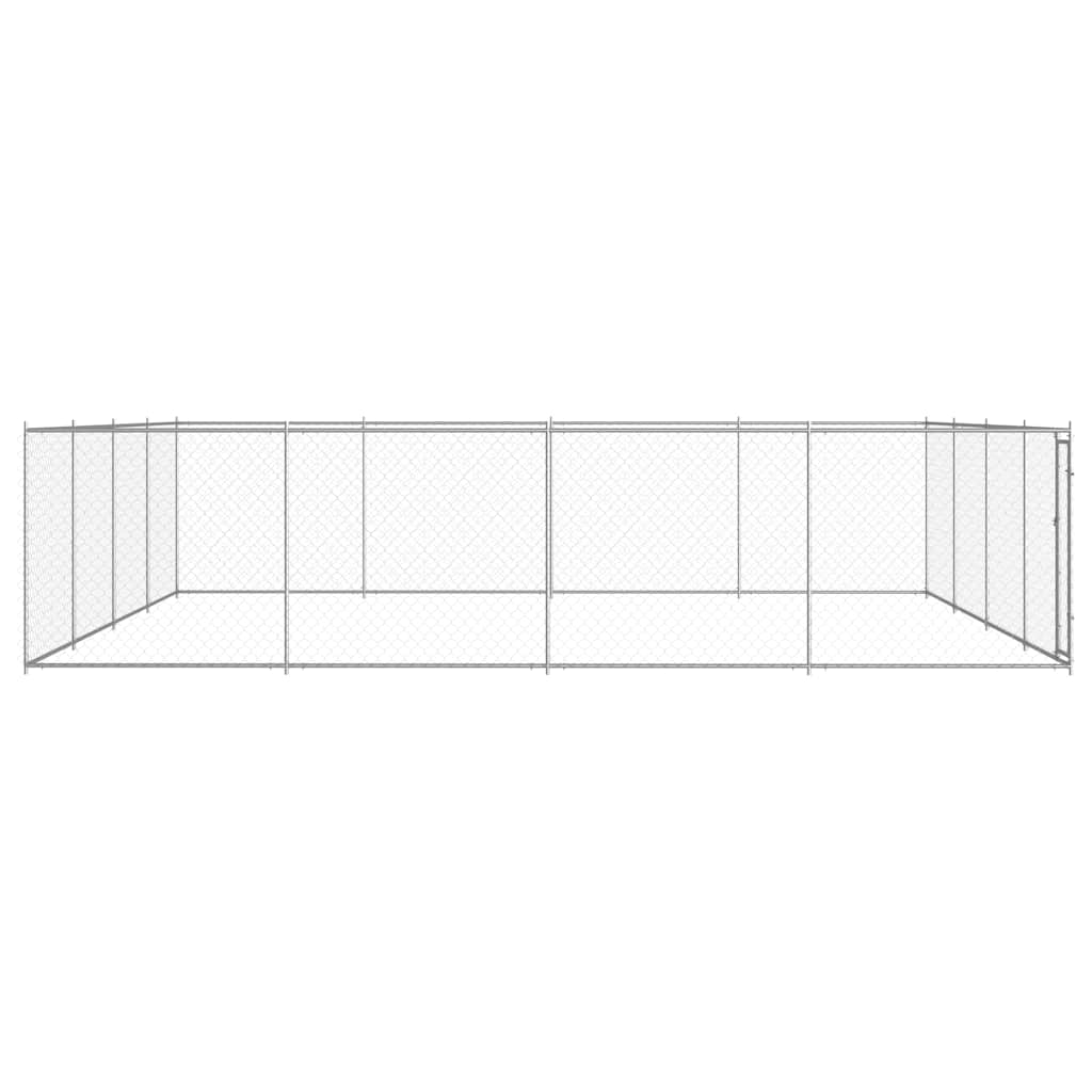8719883768977_g_en_hd_2 vidaXL Outdoor Dog Kennel Galvanised Steel 760x760x185 cm - Image 3
