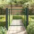 vidaXL Fence Gate Steel 100x75 cm Green - Image 3