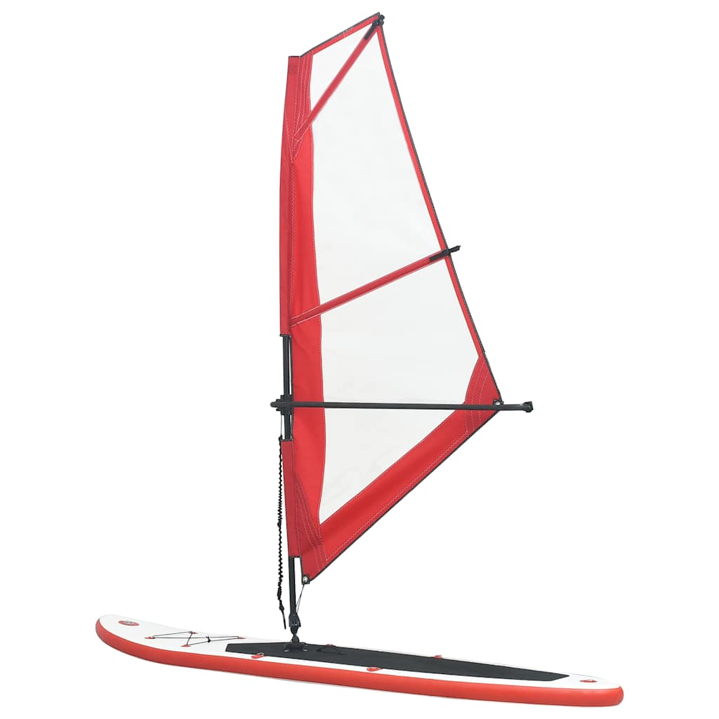 8719883769776_g_en_hd_2 vidaXL Inflatable Stand Up Paddleboard with Sail Set Red and White - Image 3