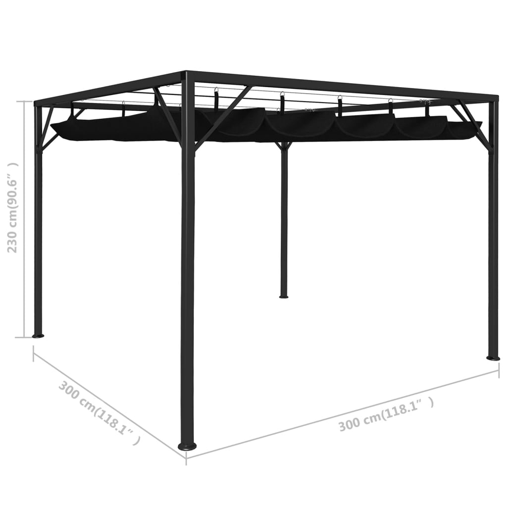 8719883770789_g_en_hd_7 vidaXL Garden Gazebo with Retractable Roof Canopy 3x3 m Anthracite - Image 8