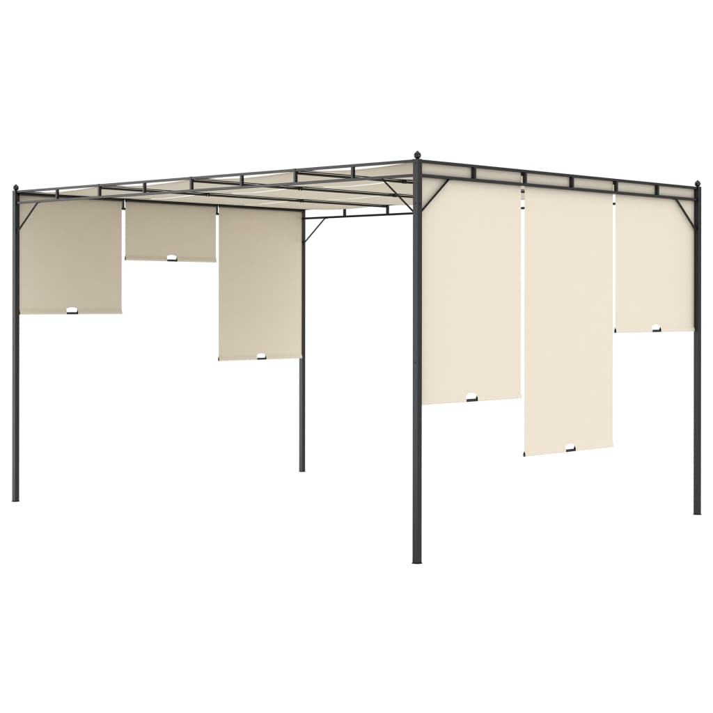 8719883771182_g_en_hd_4 vidaXL Garden Gazebo with Side Curtain 4x3x2.25 m Cream - Image 5