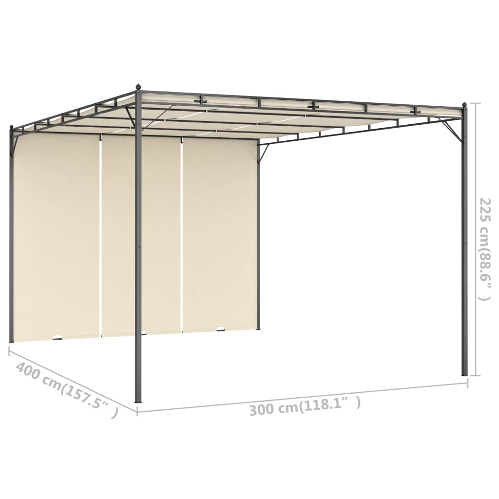 8719883771182_g_en_hd_7 vidaXL Garden Gazebo with Side Curtain 4x3x2.25 m Cream - Image 8