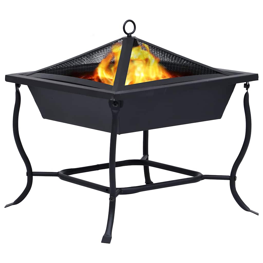 8719883782607_g_en_hd_1 vidaXL Fire Pit Black 42x42x45 cm Steel - Image 2