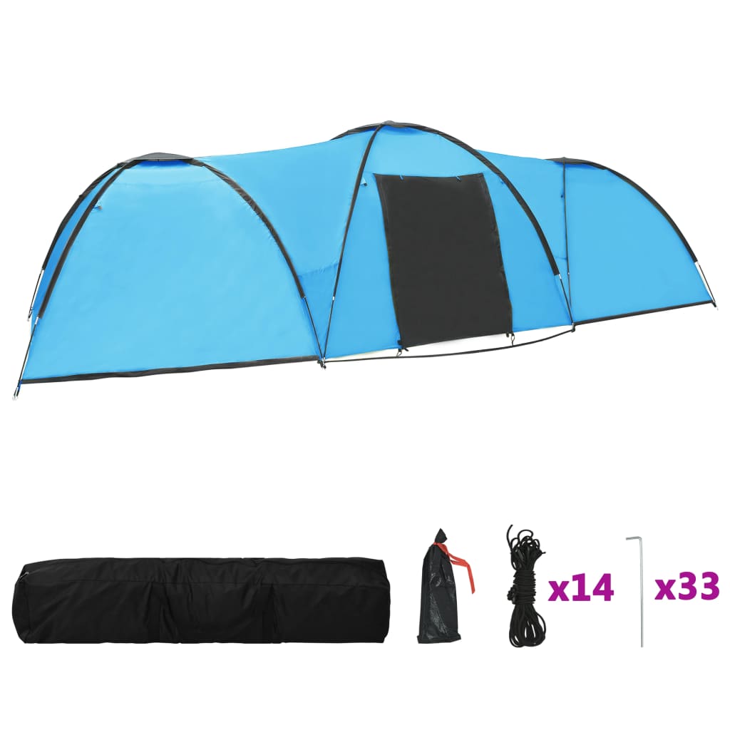8719883783840_g_en_hd_1 vidaXL Camping Igloo Tent 650x240x190 cm 8 Person Blue - Image 2
