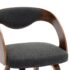vidaXL Dining Chairs 4 pcs Dark Grey Bent Wood and Fabric - Image 6