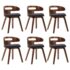 vidaXL Dining Chairs 6 pcs Dark Grey Bent Wood and Fabric - Image 2