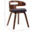 vidaXL Dining Chairs 6 pcs Dark Grey Bent Wood and Fabric - Image 7