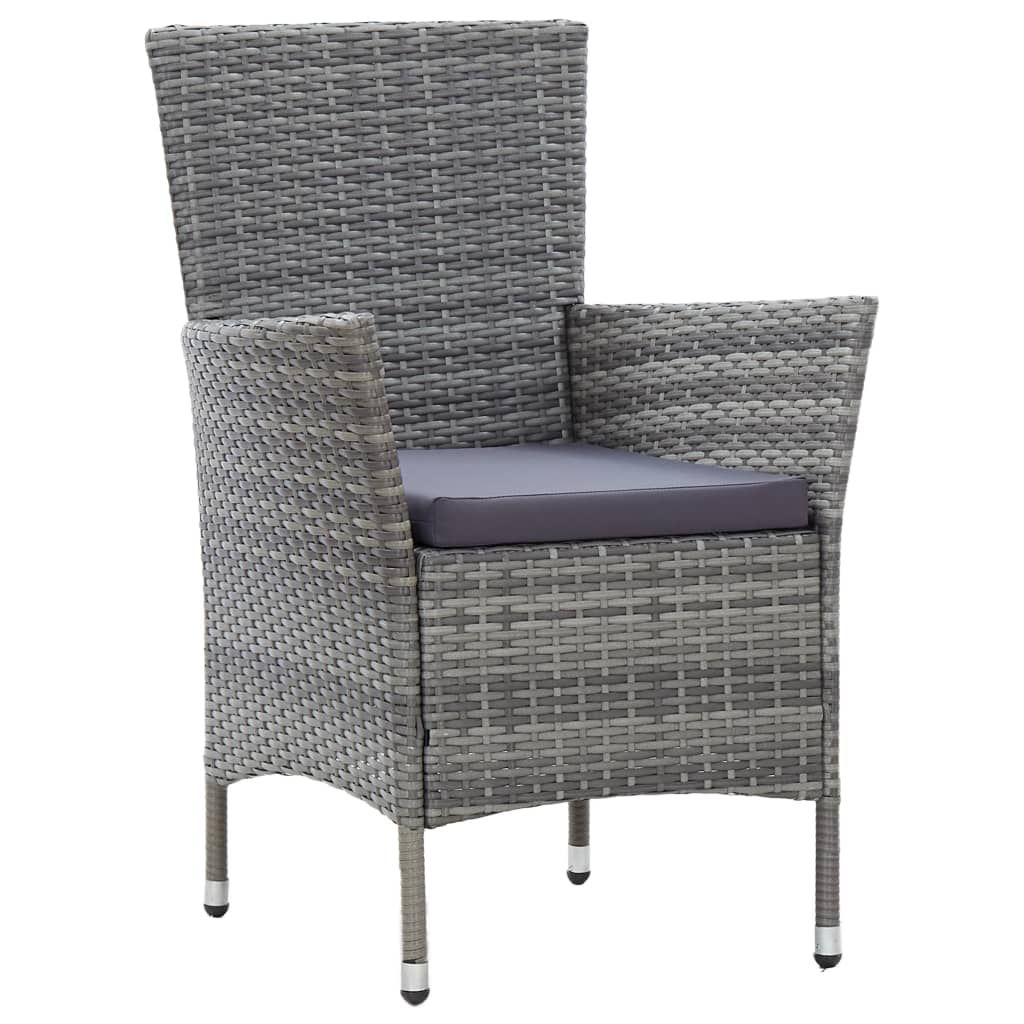 8719883785240_g_en_hd_5 vidaXL 9 Piece Outdoor Dining Set with Cushions Poly Rattan Grey - Image 6