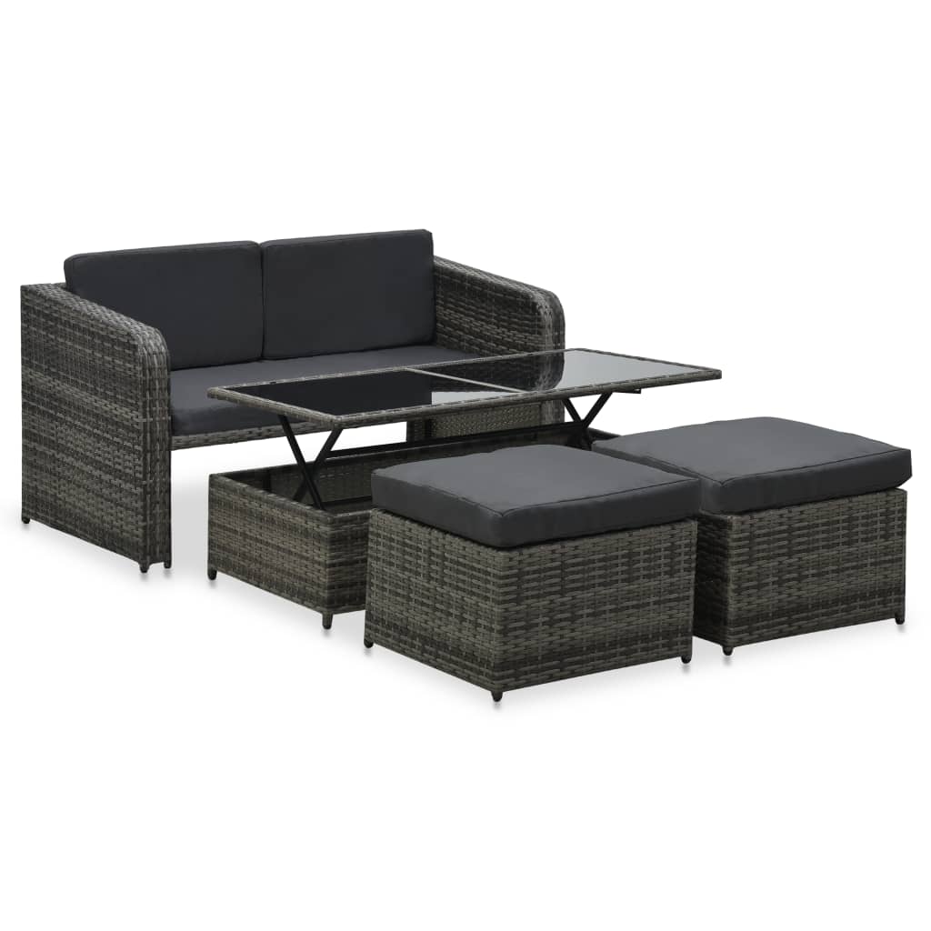 8719883785943_g_en_hd_1 vidaXL 4 Piece Garden Lounge Set with Cushions Poly Rattan Anthracite - Image 2