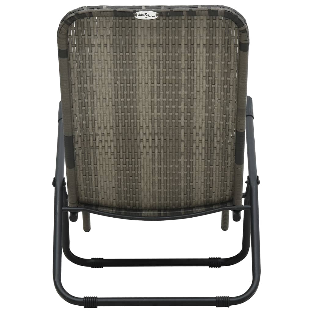 8719883785998_g_en_hd_4 vidaXL Folding Sun Lounger Poly Rattan Grey - Image 5