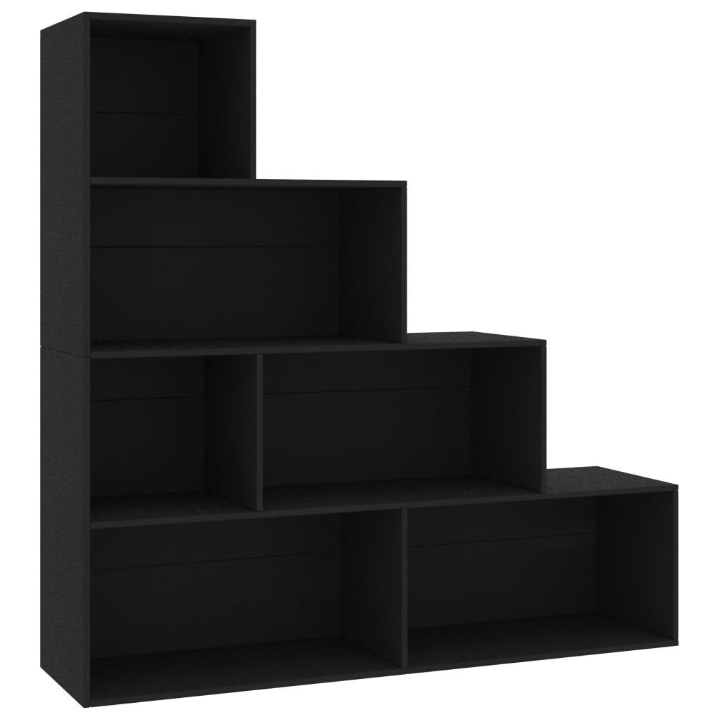 8719883786070_a_en_hd_1 vidaXL Book Cabinet/Room Divider Black 155x24x160 cm Engineered Wood - Image 2