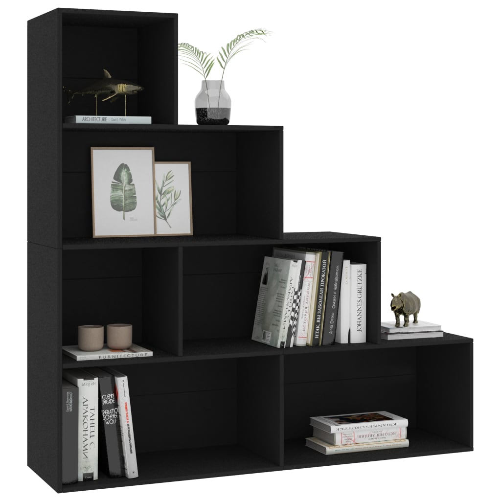 8719883786070_g_en_hd_1 vidaXL Book Cabinet/Room Divider Black 155x24x160 cm Engineered Wood - Image 4