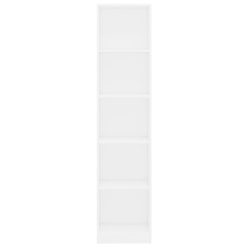8719883787503_g_en_hd_2 vidaXL 5-Tier Book Cabinet White 40x24x175 cm Engineered Wood - Image 5