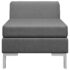 vidaXL Sectional Middle Sofa with Cushion Fabric Dark Grey - Image 2