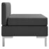 vidaXL Sectional Middle Sofa with Cushion Fabric Dark Grey - Image 3