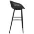 vidaXL Bar Chairs 4 pcs Black - Image 4